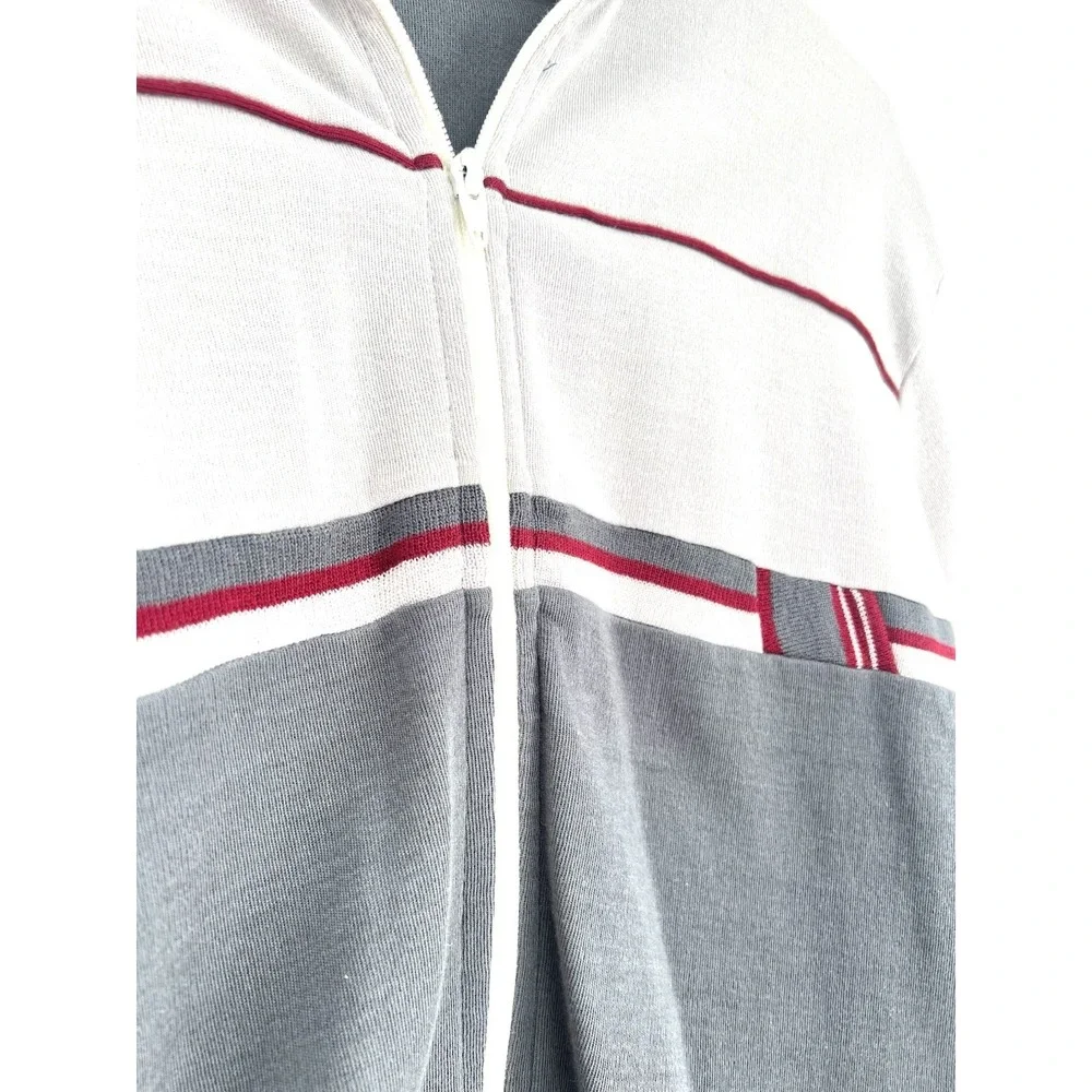 Vintage Retro 80's McGregor Track Tennis Full Zip Jacket RN 58992 Gray Medium